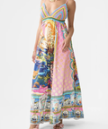 Camilla Bralette Detail Dress in Salty Splendour size L/AU 12 - 12 / Print - Dresses