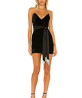 Camilla Coelho Jaylene Velvet Mini Dress - 8 / Black - Dresses