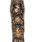 black_os_friend_in_flora_round_neck_kaftan_one_size