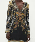 CAMILLA_00018980_LONG_SLEEVE_DEEP_V_SHORT_DRESS_RAVIN_RAVEN_4
