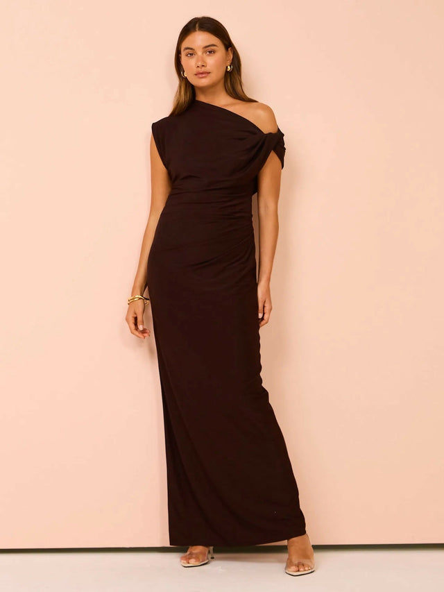 Camilla & Marc Annalise Maxi Dress Chocolate Brown