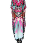 Camilla Rainbow Eyes Round Neck Kaftan One Size - Dresses