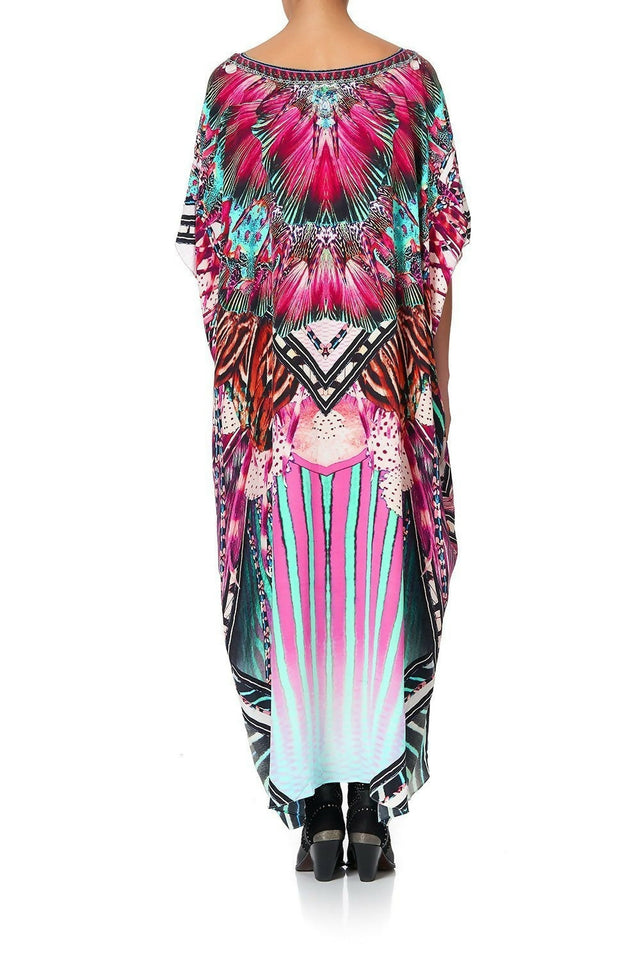 Camilla Rainbow Eyes Round Neck Kaftan One Size - Dresses