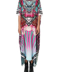 Camilla Rainbow Eyes Round Neck Kaftan One Size - Dresses