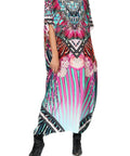 Camilla Rainbow Eyes Round Neck Kaftan One Size - Dresses