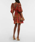 Camilla Red Mini Dress Size Large / AU 14 - 14 / Print - Dresses