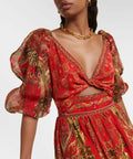 Camilla Red Mini Dress Size Large / AU 14 - 14 / Print - Dresses