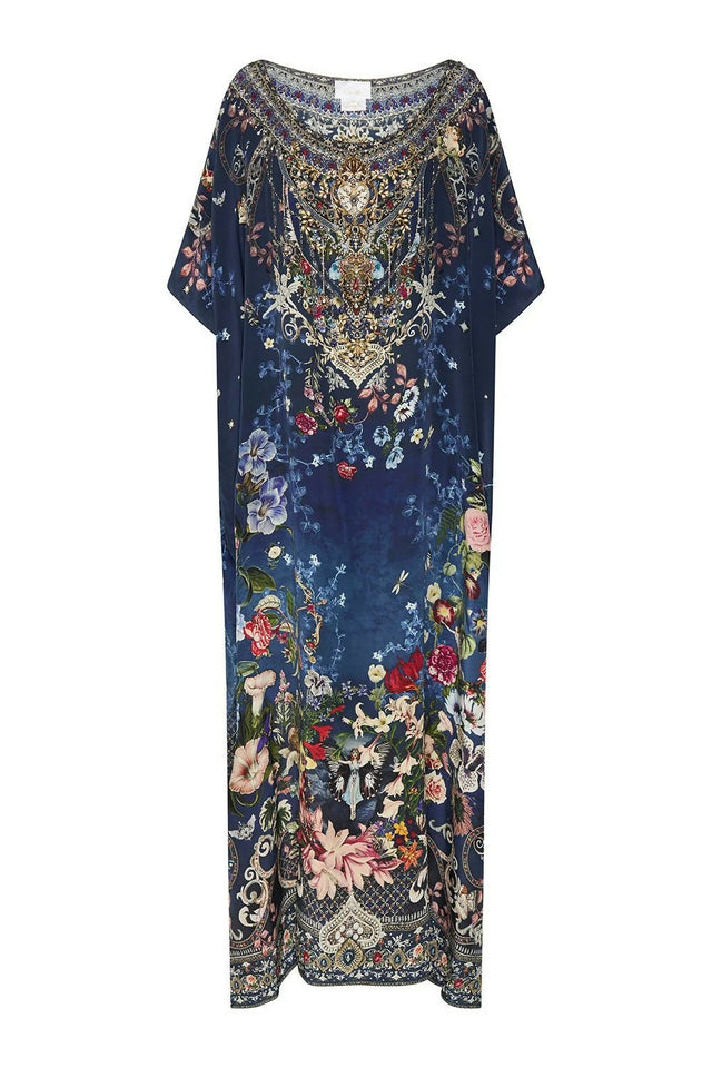 Camilla Round Neck Kaftan Dreams of Midsummer Dress Print One Size - Dresses