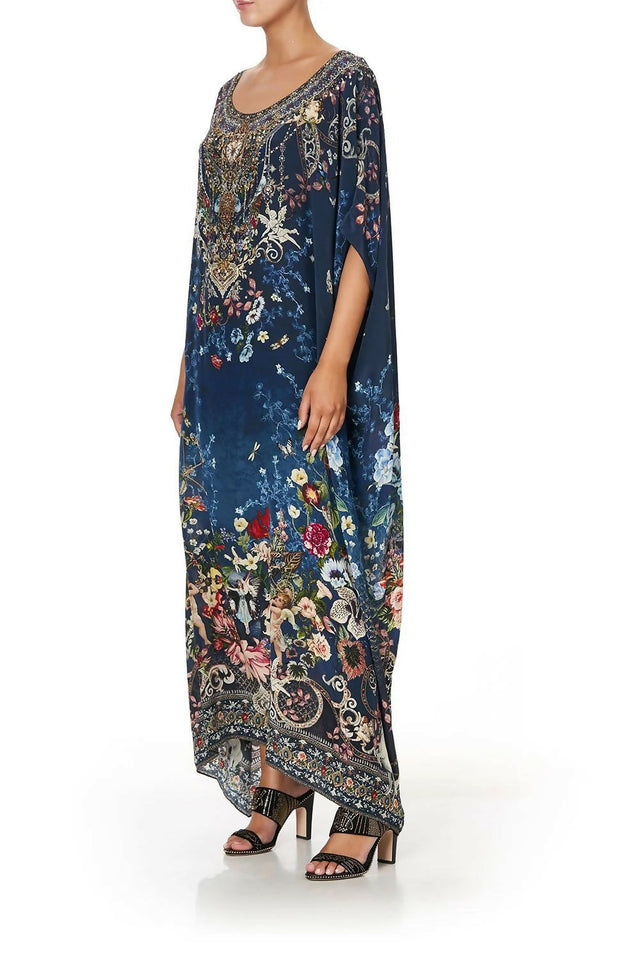 Camilla Round Neck Kaftan Dreams of Midsummer Dress Print One Size - Dresses