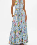 Camilla Ruffle Hem Halter - Wall to Wall Wonders - Multi / 12 - Dresses