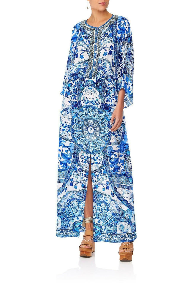 Camilla Split Pocket Dress Eternity’s Empire Blue Size L - 14 / Blue - Dresses