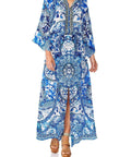 Camilla Split Pocket Dress Eternity’s Empire Blue Size L - 14 / Blue - Dresses