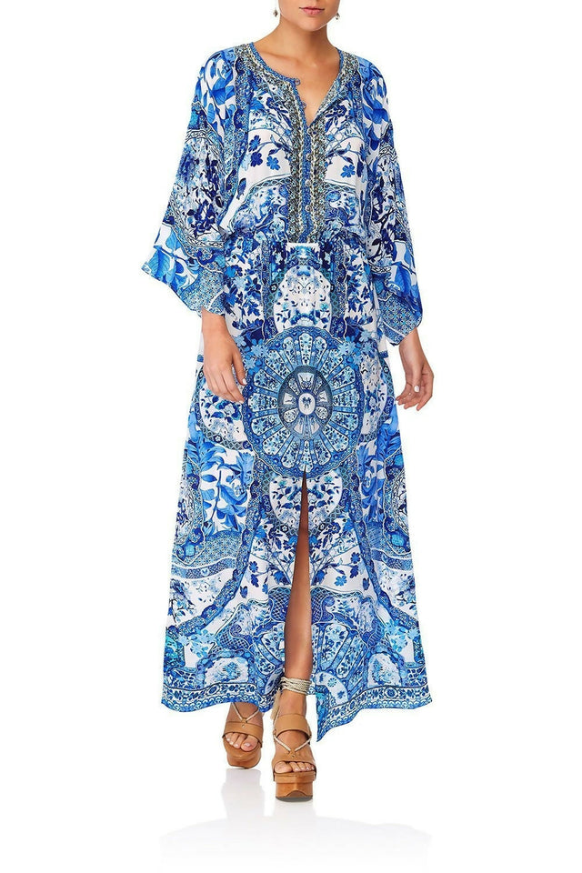Camilla Split Pocket Dress Eternity’s Empire Blue Size L - 14 / Blue - Dresses
