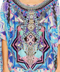 Camilla Threads of Cosmos Round Neck Kaftan One Size - Dresses