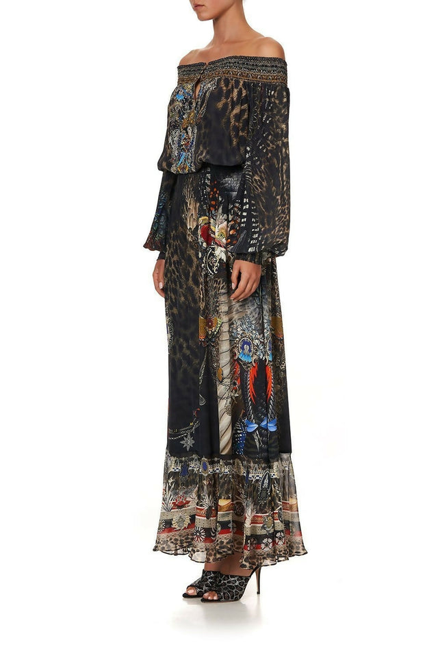 Camilla Treasure Chaser off Shoulder Shirred Dress Size XXL - 16 / Multi - Dresses