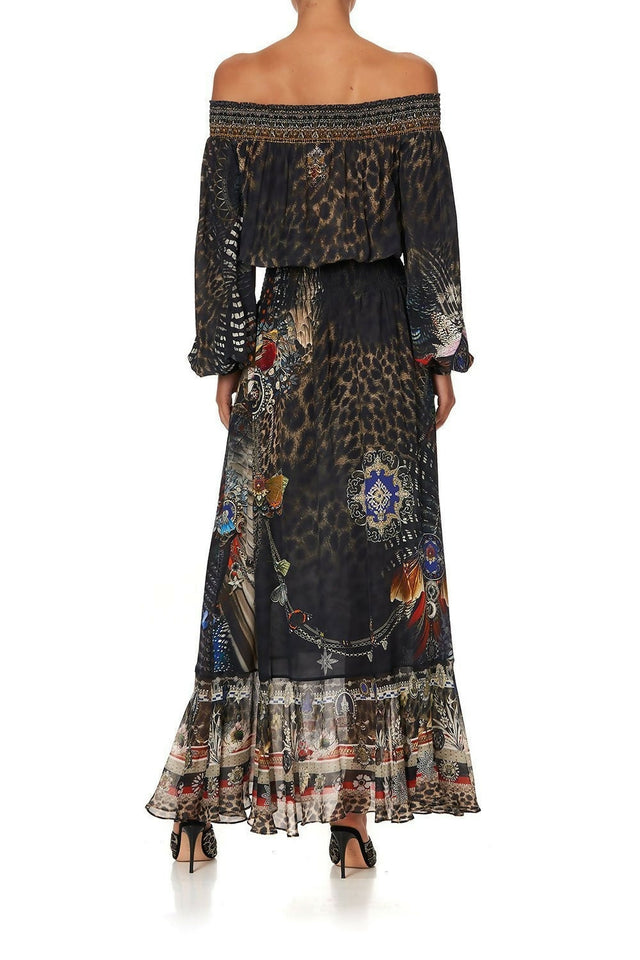 Camilla Treasure Chaser off Shoulder Shirred Dress Size XXL - 16 / Multi - Dresses