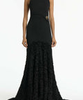 Carla Zampatti Black Nastro Strapless Gown - 6 / Black - Dresses