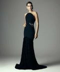 Carla Zampatti Black Nastro Strapless Gown - 6 / Black - Dresses