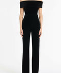 Carla Zampatti Black Velvet Pant and off Shoulder Bodysuit Top - Outfit Sets