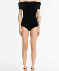 Carla Zampatti Black Velvet Pant and off Shoulder Bodysuit Top - Outfit Sets
