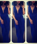 Carla-Zampatti-Grecian-dress-in-cobalt-blue-SKU075