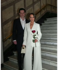 Carla Zampatti Ivory Crepe Long Line Jacket and Palazzo Pant - 6 / White - Outfit Sets
