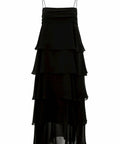 Carla Zampatti Navy Frill Midi Dress - 6 / Navy - Dresses
