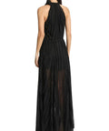 Carla Zampatti Shredded Tulle Halter Gown Black Size 14 - 14 / Black - Dresses