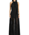 Carla Zampatti Shredded Tulle Halter Gown Black Size 14 - 14 / Black - Dresses
