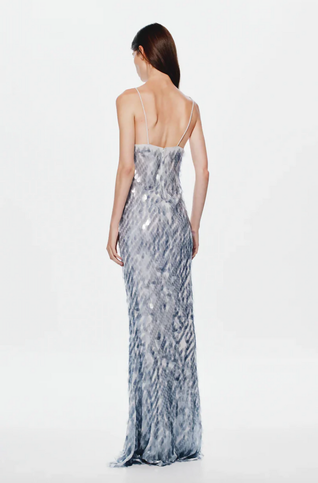 Misha Sapphire Sequin Maxi Dress