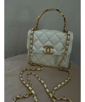 Chanel Mini Handle Clutch With Chain - Bags