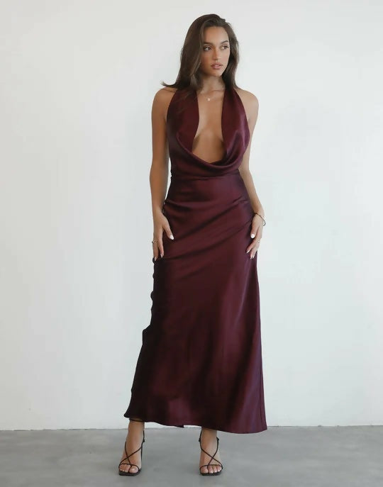Charcoal Zoya Dress Plum - 10 / Red - Dresses