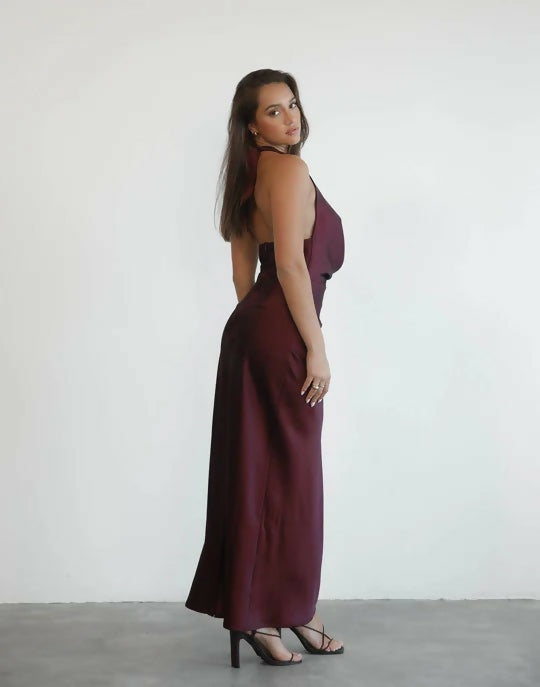 Charcoal Zoya Dress Plum - 10 / Red - Dresses