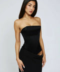 Cherie Attire Clara Maxi Dress Black - Dresses