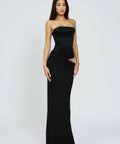 Cherie Attire Clara Maxi Dress Black - Dresses