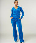Cherry Baby Velour 2000s Tracksuit Set - 8 / Blue - Outfit Sets