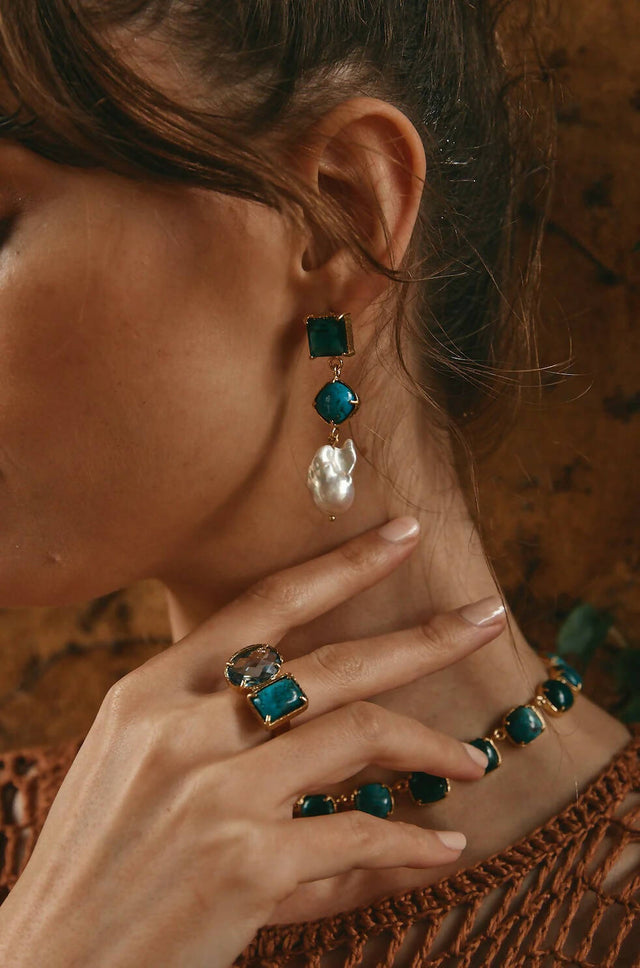 Christie Nicolaides - Christie Nicolaides Eliana Earrings Blue