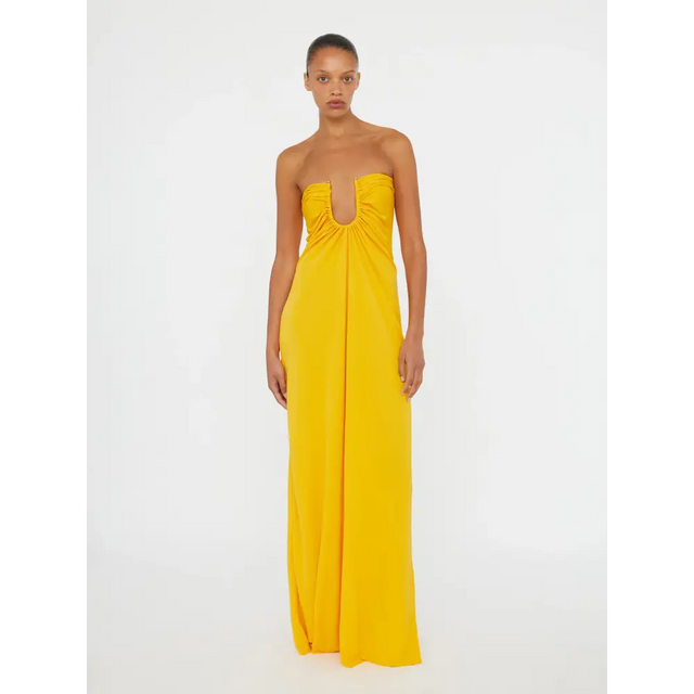 CHRISTOPHERESBER_23023345_SAFFRON_ARCEDPALMSTRAPLESSDRESS_014