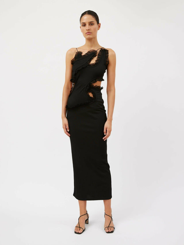 Christopher Esber Carina Interlinked Dress Black Size 6 8 - Dresses