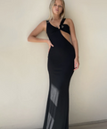 Christopher Esber Disconnect S Buckle Split Dress Black - 8 / Black - Dresses