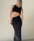 Christopher Esber Disconnect S Buckle Split Dress Black - 8 / Black - Dresses