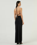 Christopher Esber Displace Quartz Lycra Gown in Black w/ Black Tiger Eye Crystals - 6 / Black - Dresses