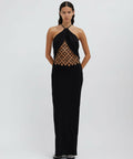 Christopher Esber Fluted Silk Column Dress - 8 / Black - Dresses