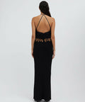 Christopher Esber Fluted Silk Column Dress - 8 / Black - Dresses