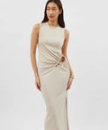 Christopher Esber Folia Float Buckle Dress - 6 / Cream - Dresses