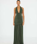Christopher Esber Orion Gown Bottle Green - Dresses