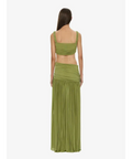Christopher Esber Orion Separation Gown in Green Olive - Dresses