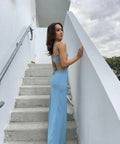 Christopher Esber Quartz Displace Cutout Gown - 4 / Blue - Dresses