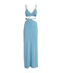 Christopher Esber Quartz Displace Maxi Dress - 6 / Blue - Dresses