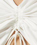 Christopher Esber Ruched Disconnect Shirt Dress in White - Dresses